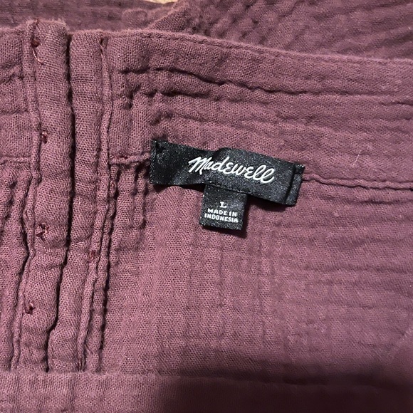 Madewell Lightspun Harlow Square-Neck Top Purple - Picture 5 of 5